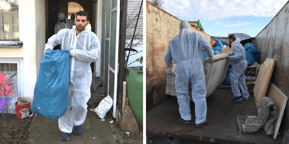 Diskreter Einsatz unserer Reinigungsprofis bei einer Messie-Wohnung in Grefrath