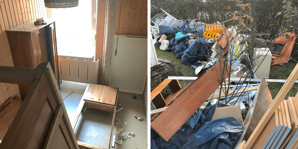 Diskreter Einsatz unserer Reinigungsprofis bei einer Messie-Wohnung in Grefrath