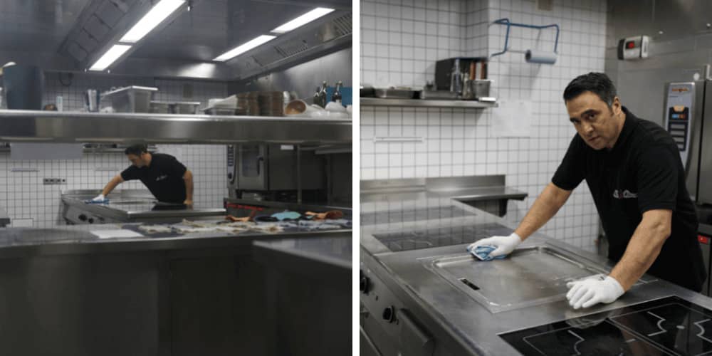 Hygienische Gastronomiereinigung nach HCCAP durch unser Team in Grefrath